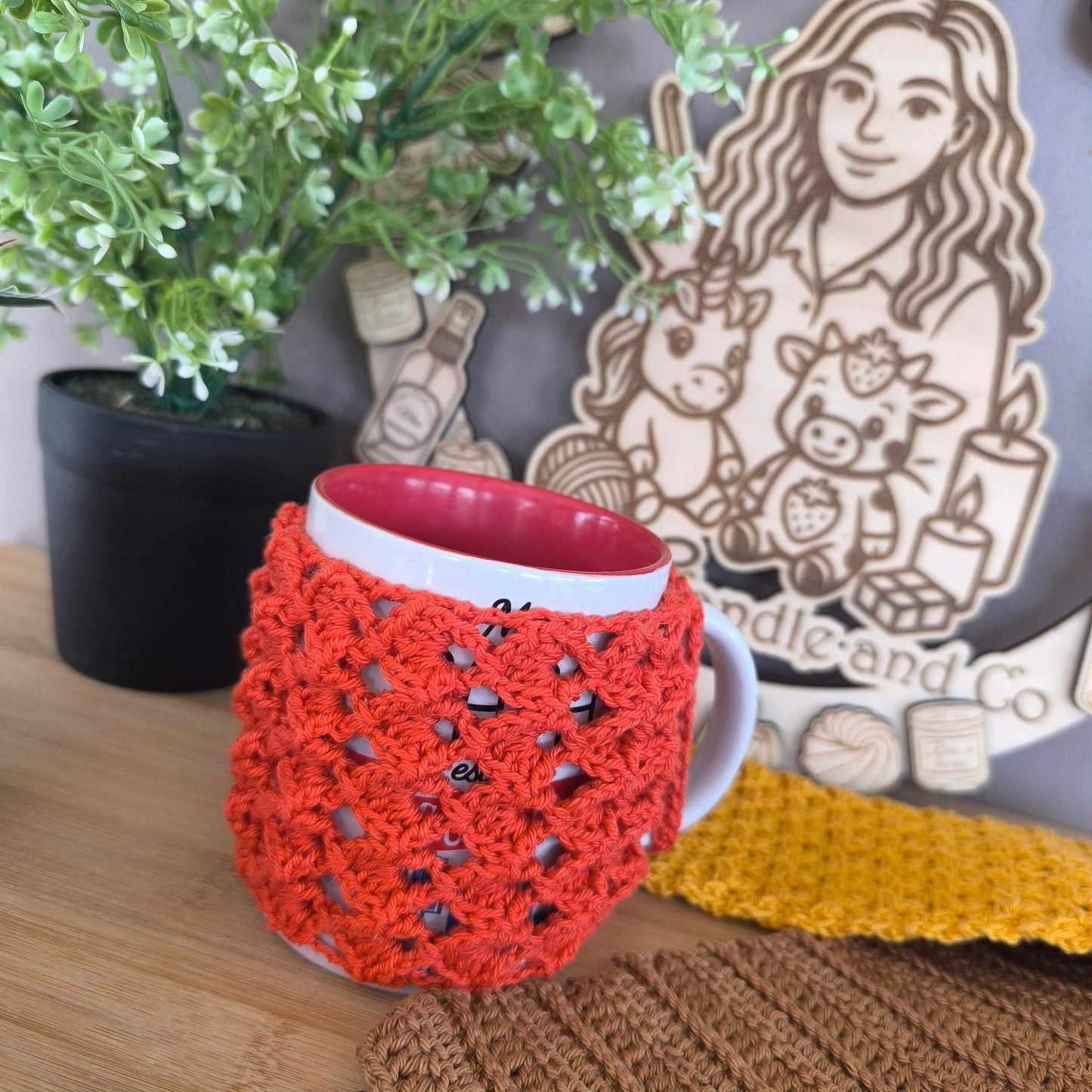 Protège tasse au crochet