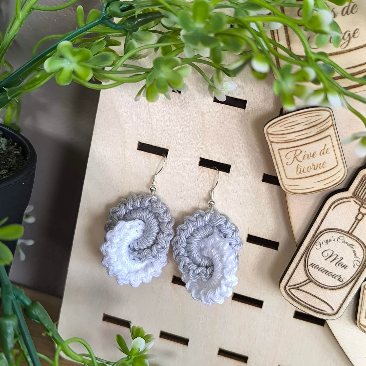 Boucle d'oreille '' Infinity '' Argent