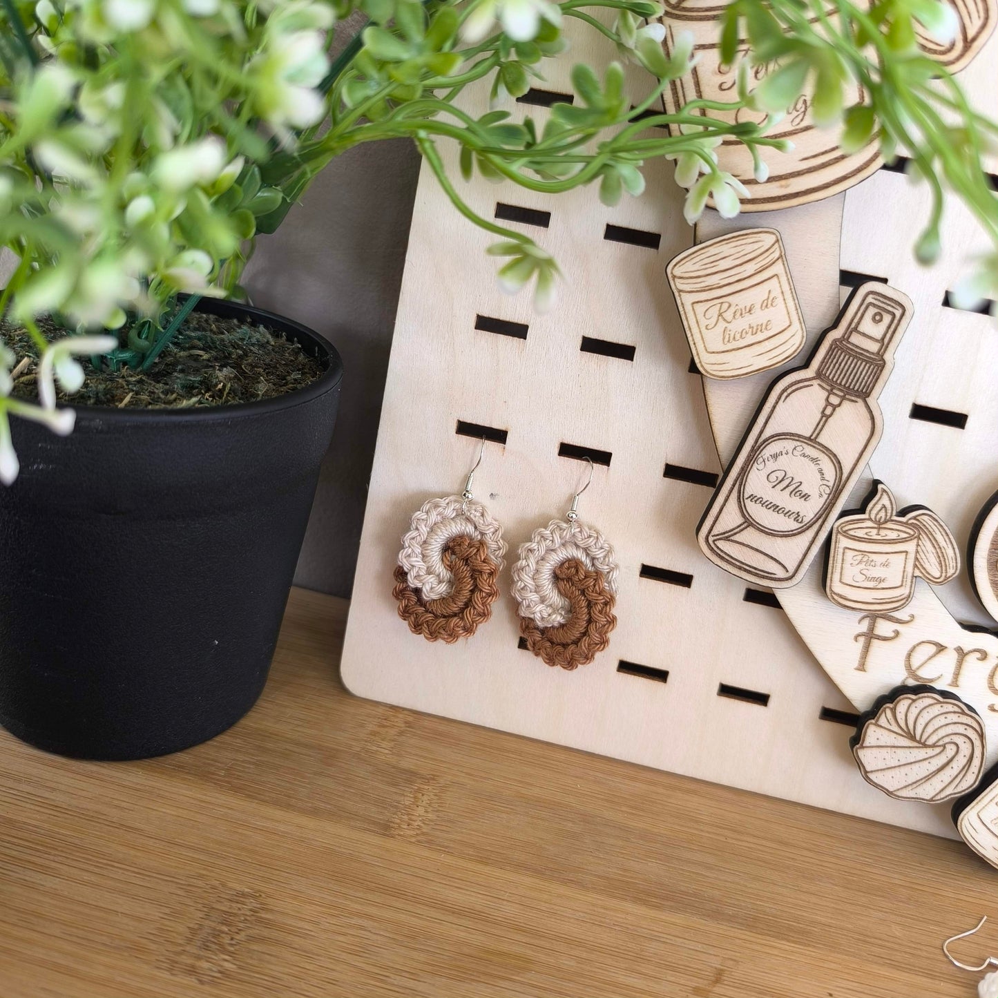 Boucle d'oreille '' Infinity '' Argent