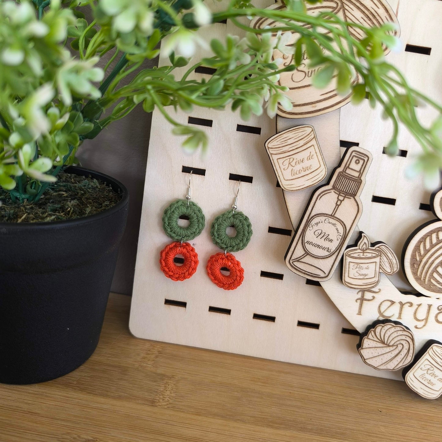 Boucle d'oreille '' Doublette '' Argent
