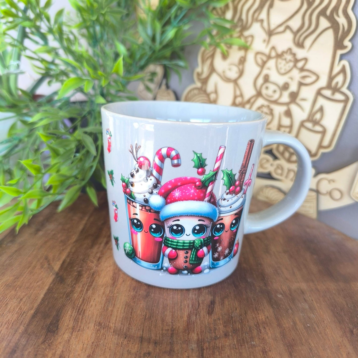 ☕ Mug gris Noel kawaii