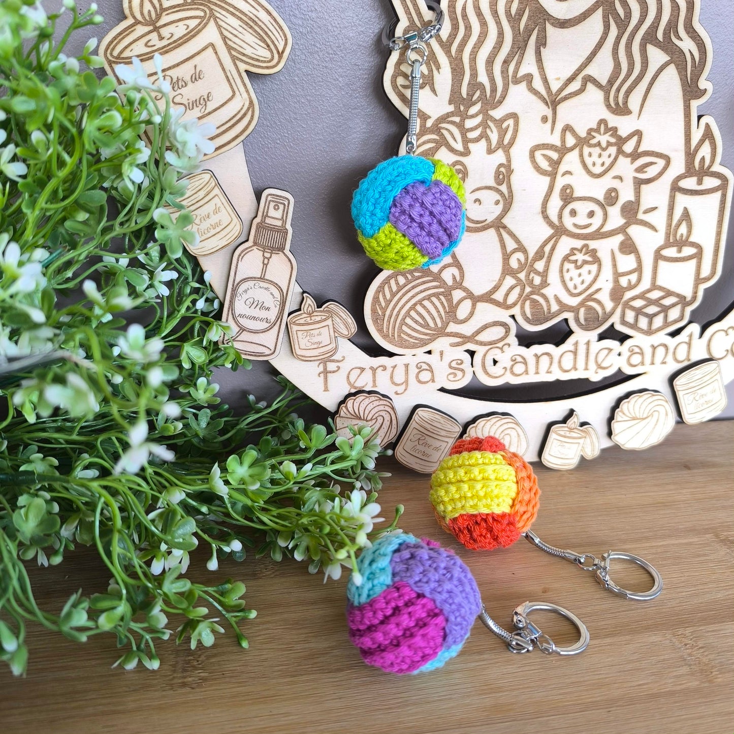 Porte clef ba-balle crochet