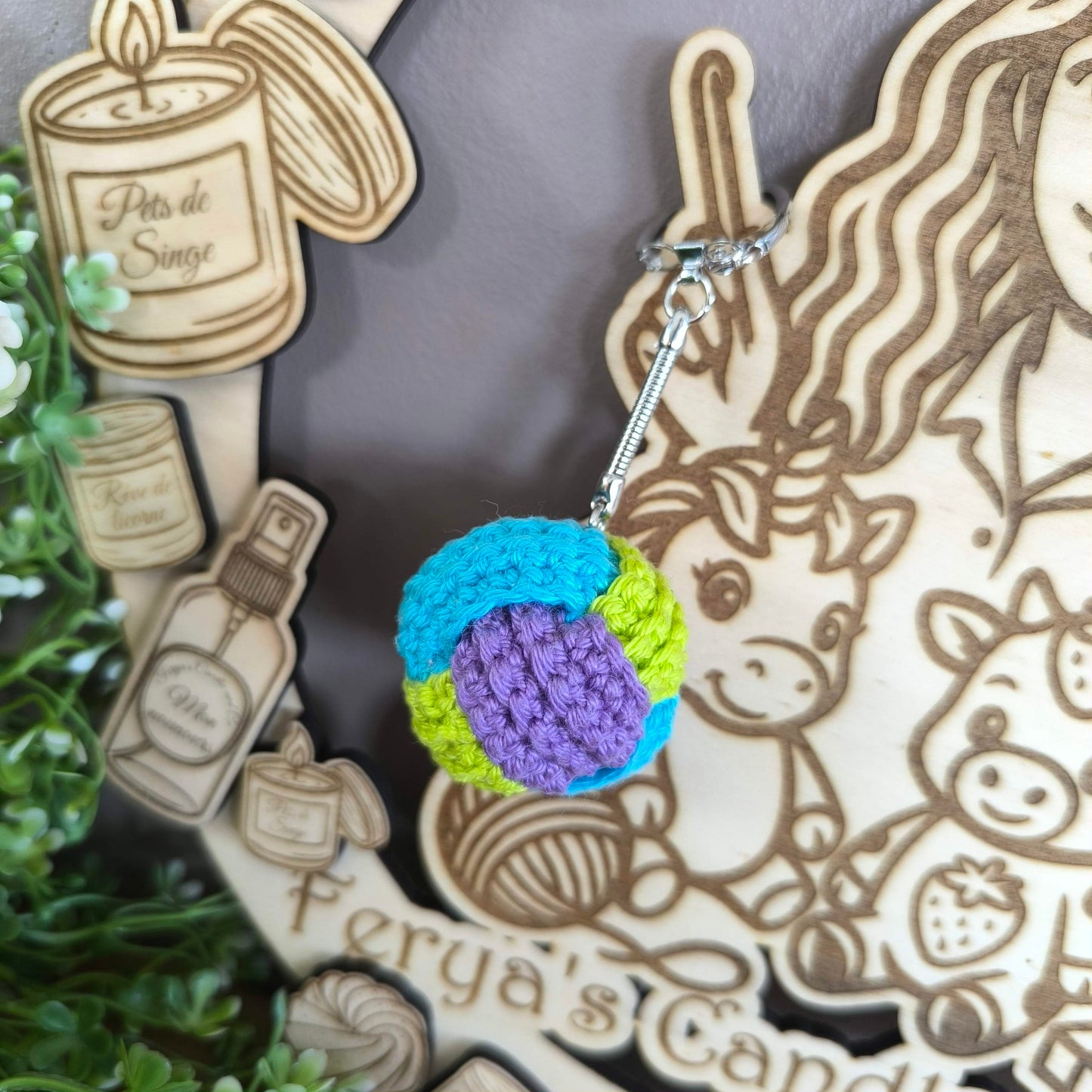 Porte clef ba-balle crochet