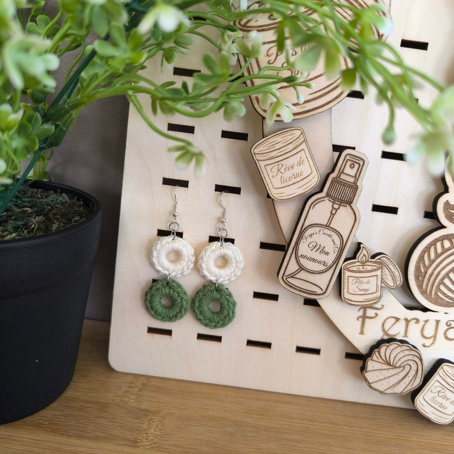 Boucle d'oreille '' Doublette '' Argent