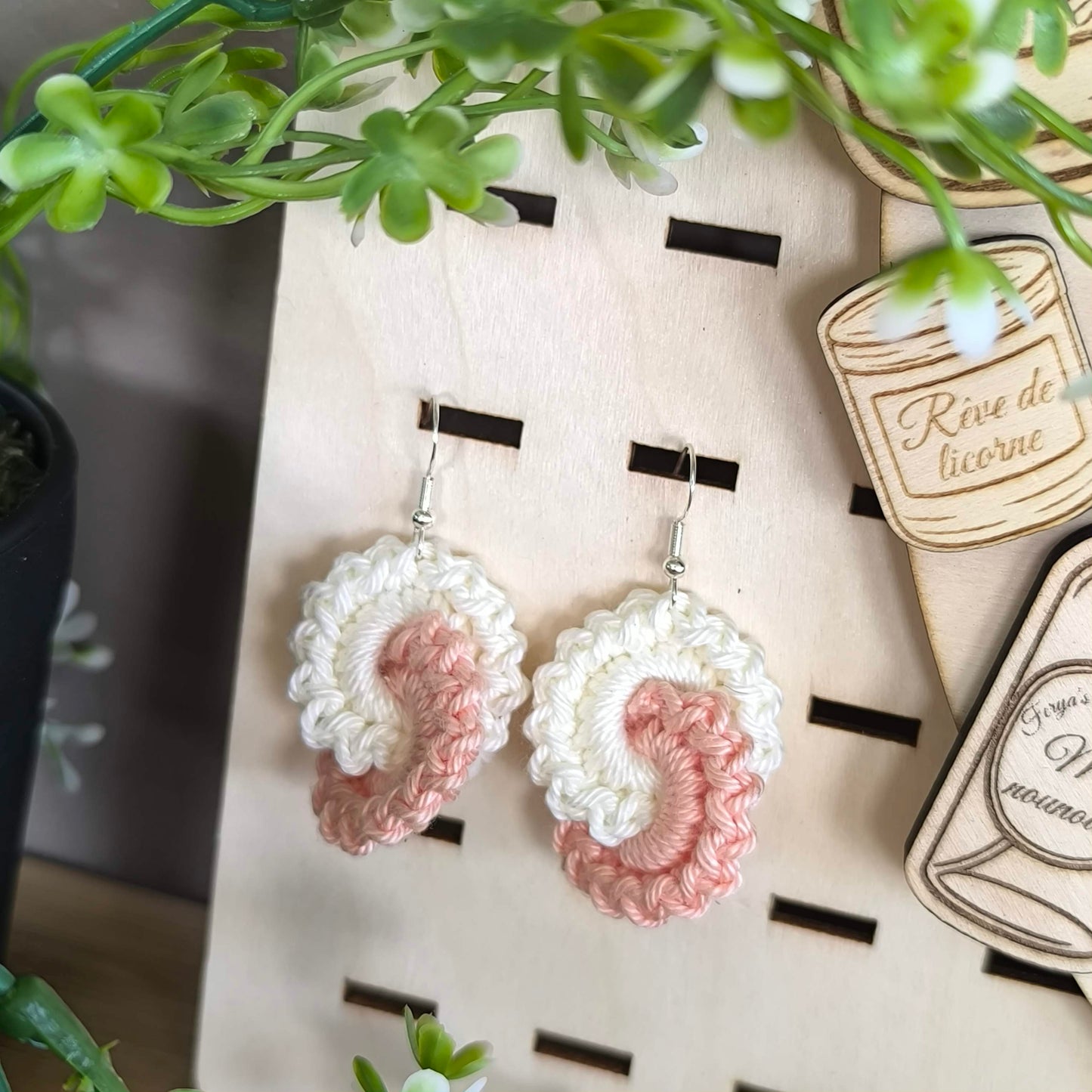 Boucle d'oreille '' Infinity '' Argent
