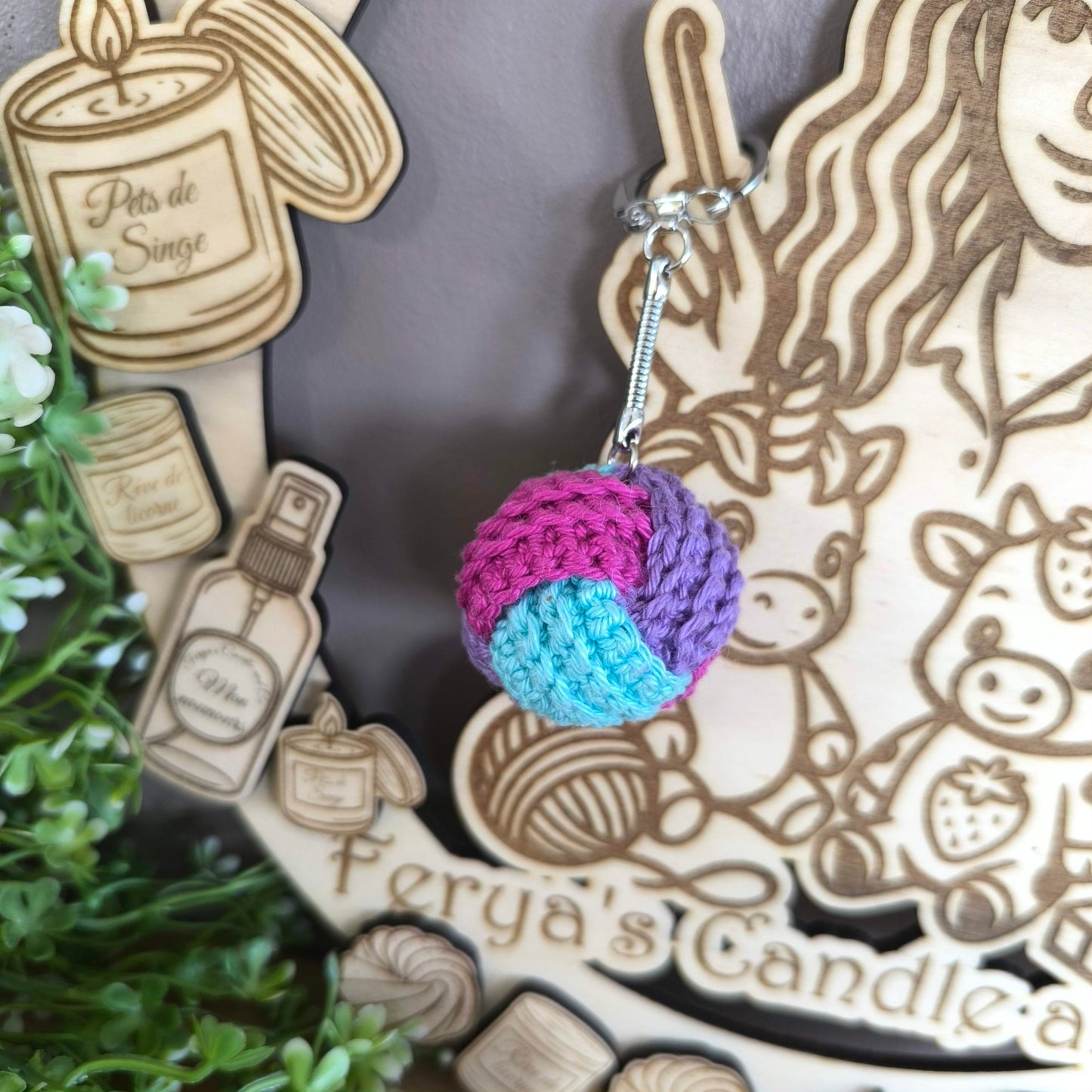 Porte clef ba-balle crochet