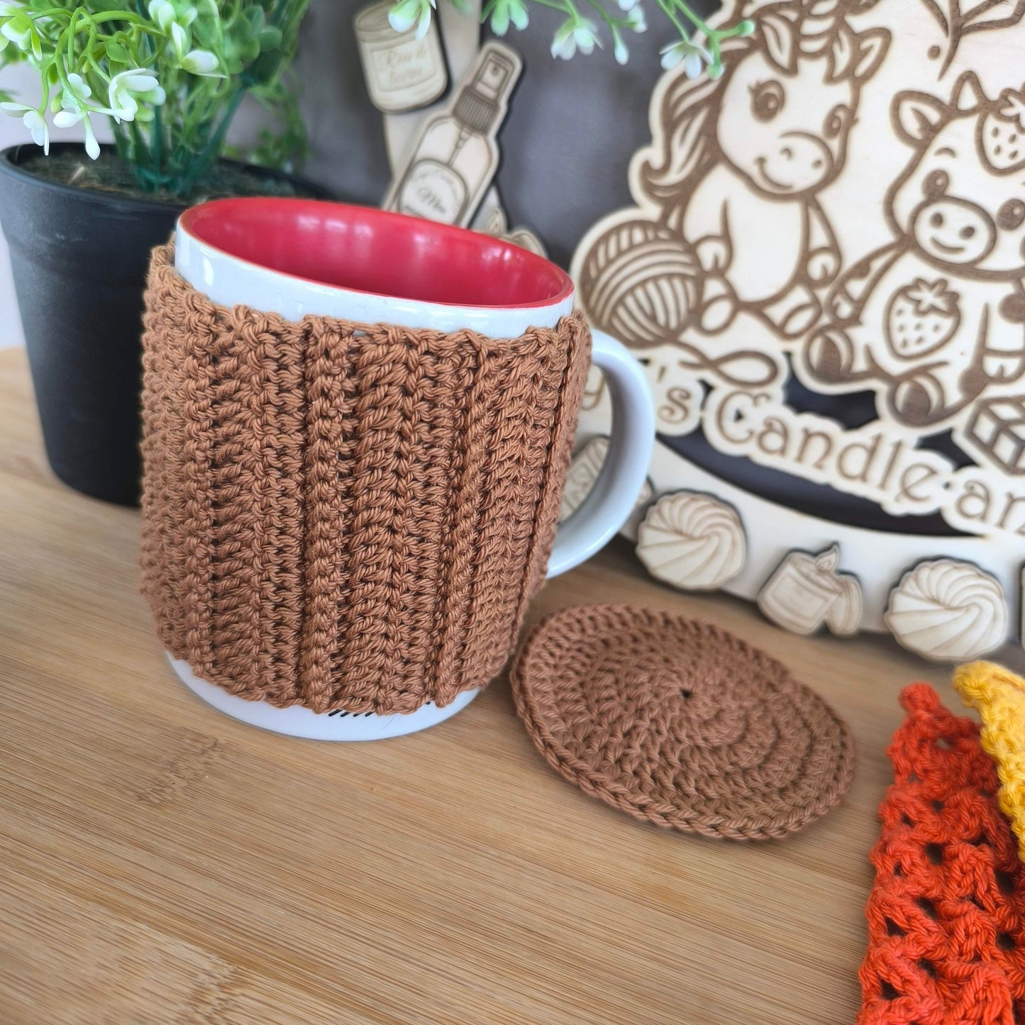 Protège tasse au crochet