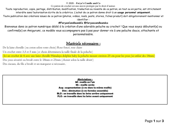 Patron ''Cochon '' crochet