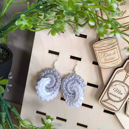 Boucle d'oreille '' Infinity '' Argent