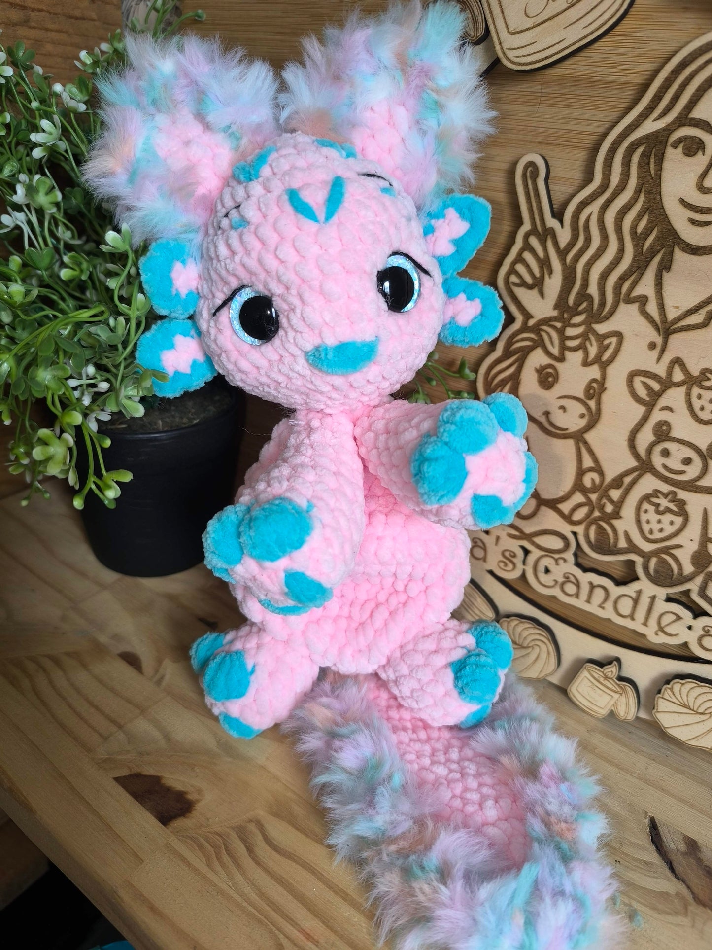Peluche AxolotlChat au crochet