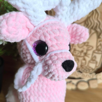🦌 Peluche Renne de Noël Rose🦌