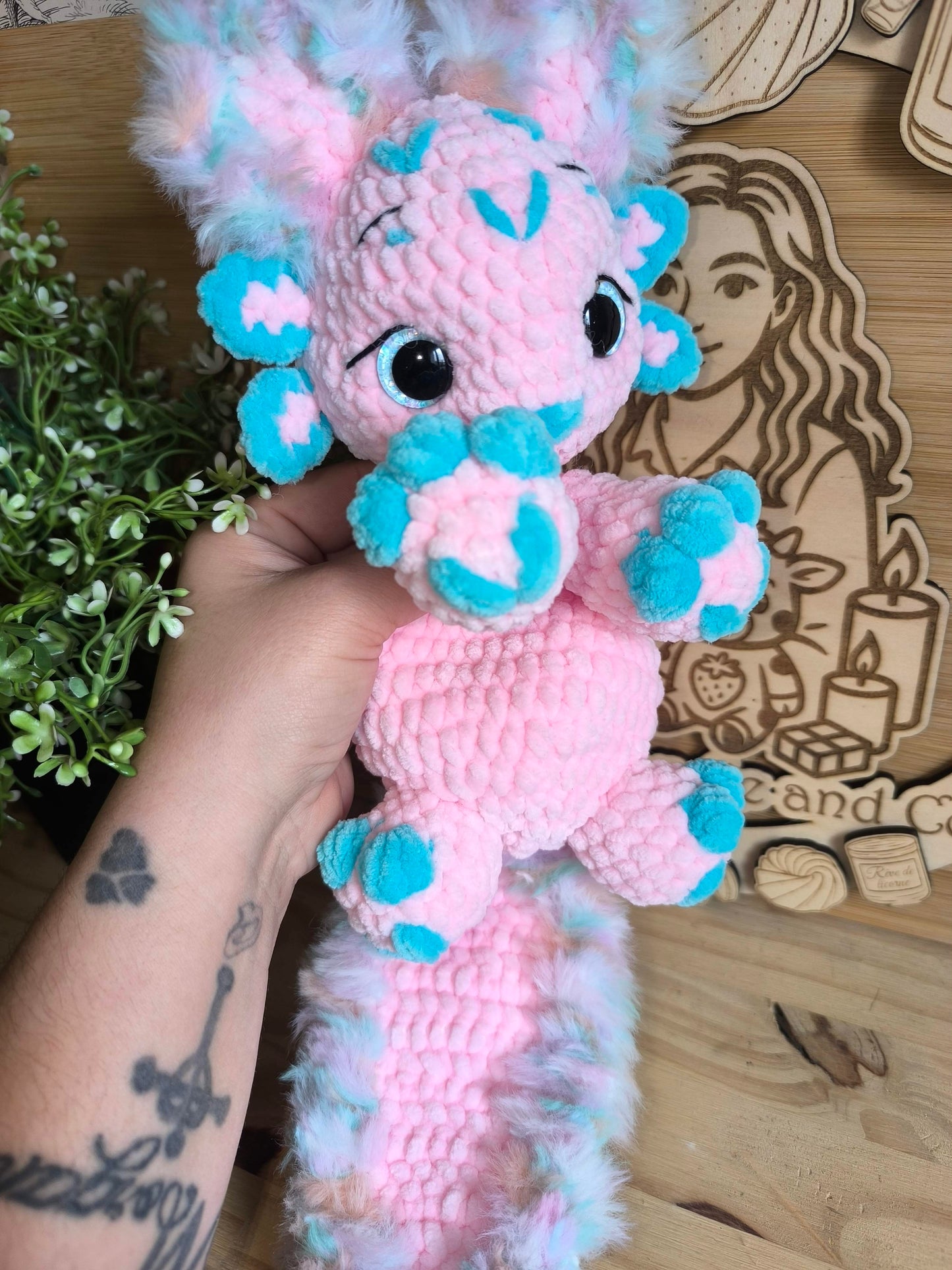 Peluche AxolotlChat au crochet