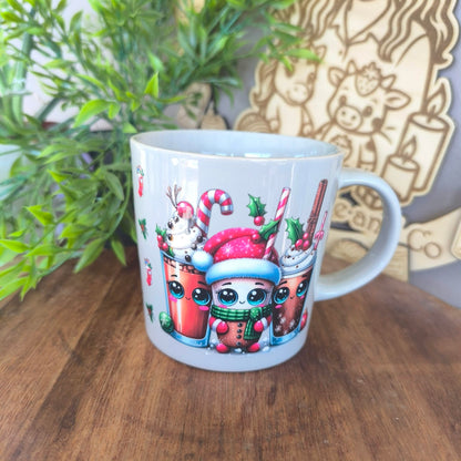 ☕ Mug gris Noel kawaii
