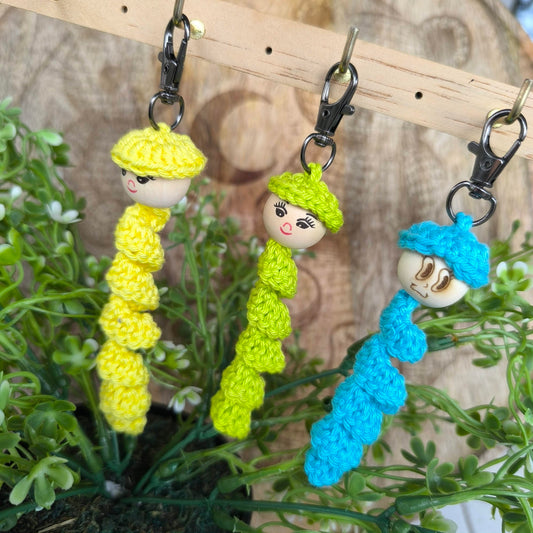 Porte-clés / Gri-gri de sac – Chenille du Bonheur