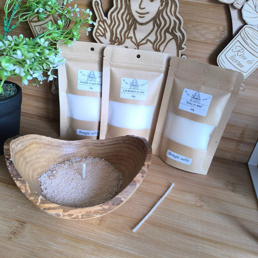 🕯️ Kit Bougie Sable Parfumée