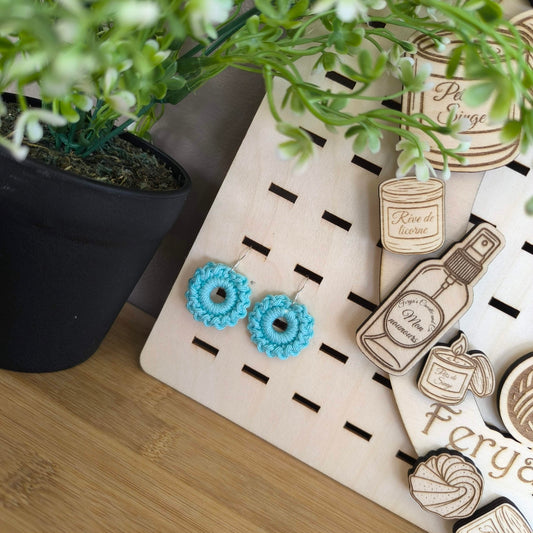 Boucle d'oreille '' Miroirs '' Argent