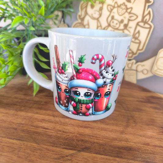 ☕ Mug gris Noel kawaii